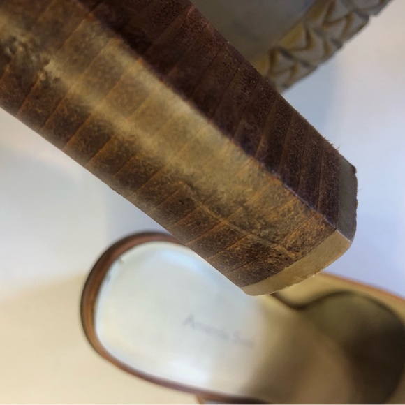 Amanda Smith Smooth Leather High Heeled Mules Size 8 Gently Used - Picture 10 of 11